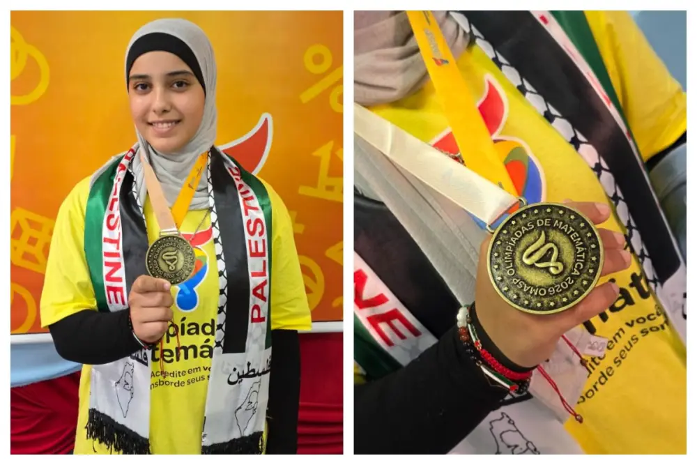 Após enfrentar guerra em Gaza, refugiada palestina ganha medalha de ouro na 1ª fase da Olimpíada de Matemática em SP