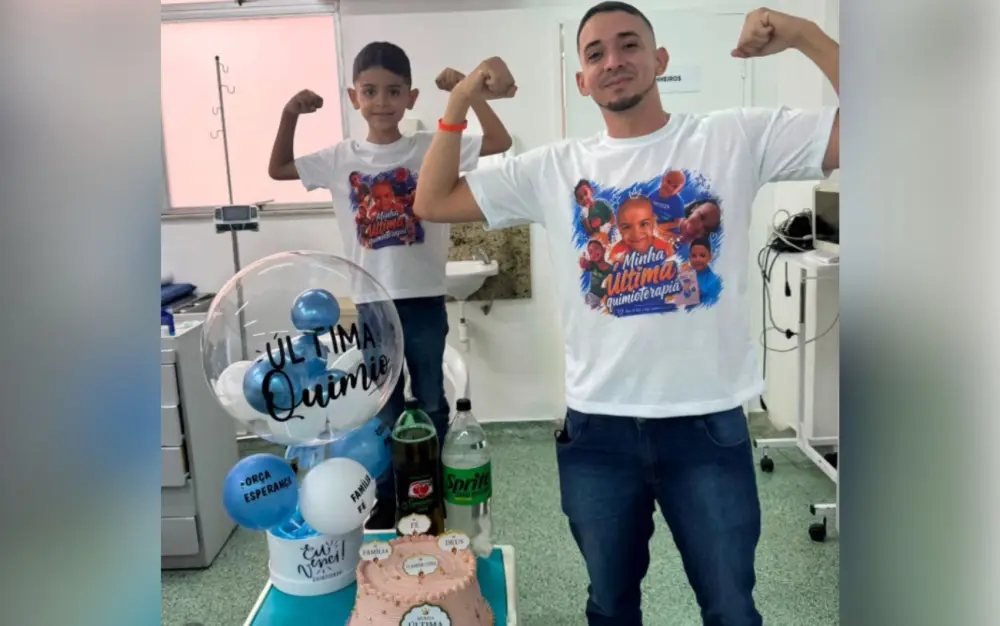 Menino vence câncer e pai ganha 'presente de Dia dos Pais antecipado' em Sergipe